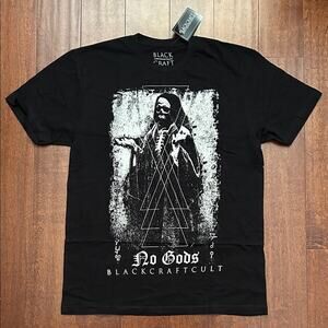 Blackcraft, Black Graphic Tee, 100% Cotton, Size Medium, New With Tags